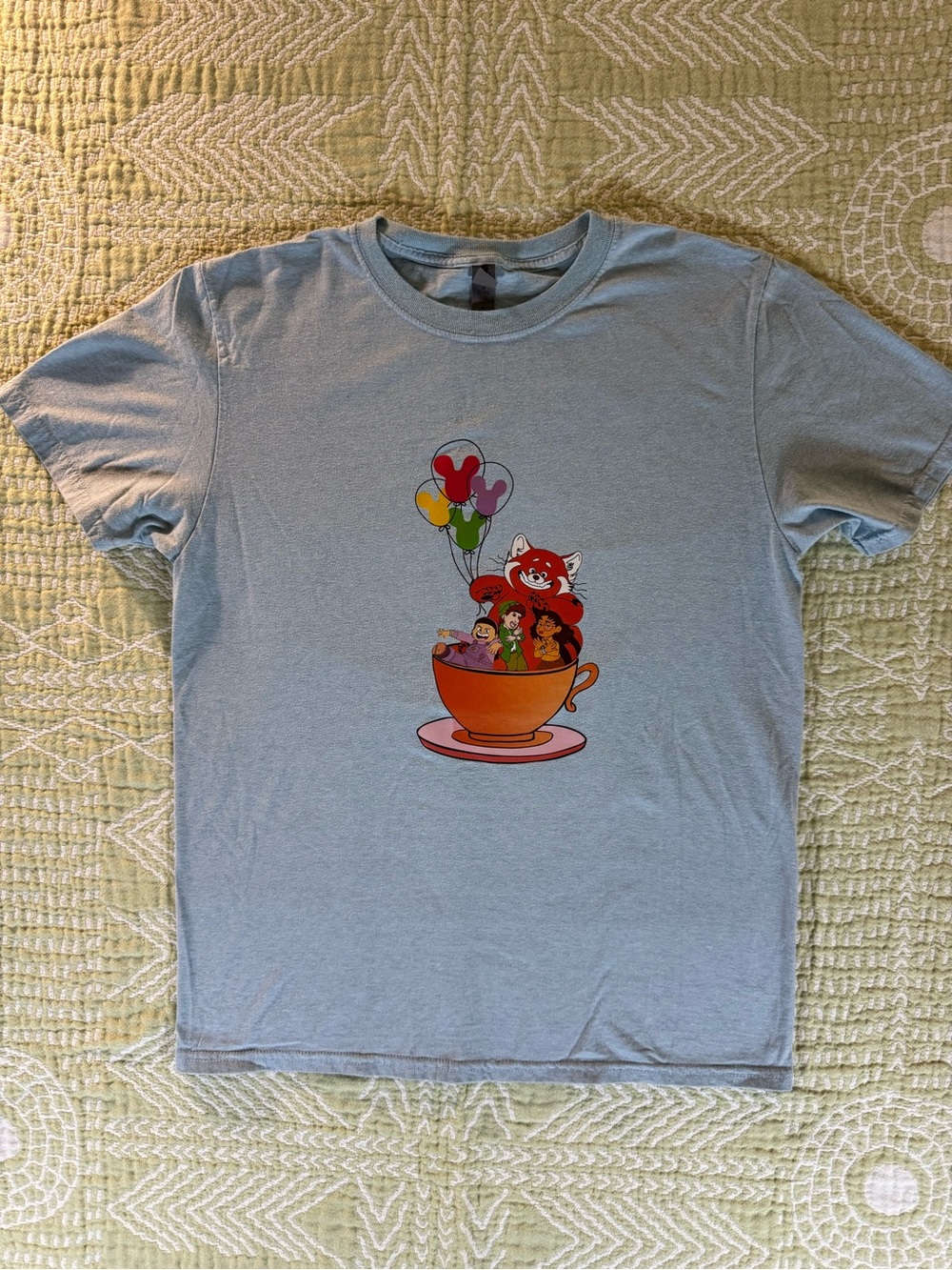 GUC Men’s sz Med Light Blue Disney Turning Red Tshirt - Mei, Abby, Miriam, Priya